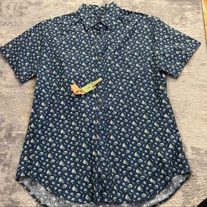 J. Crew button down tee floral pattern